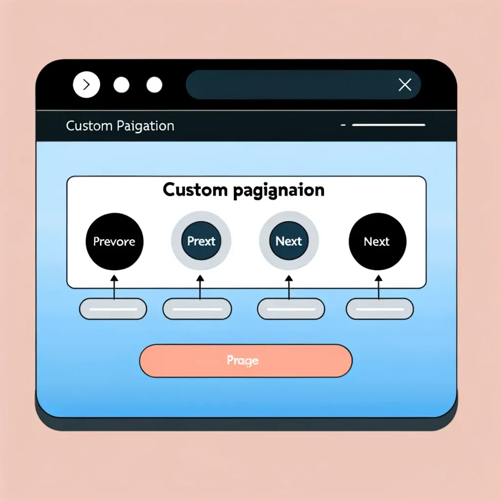 An illustrative graphic that depicts the concept of custom pagination in e-commerce